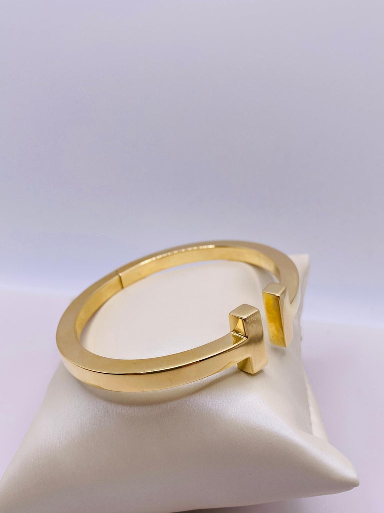 Rose Gold Tiffany Tiffany T Square Bracelet Replica Tiffany Yellow