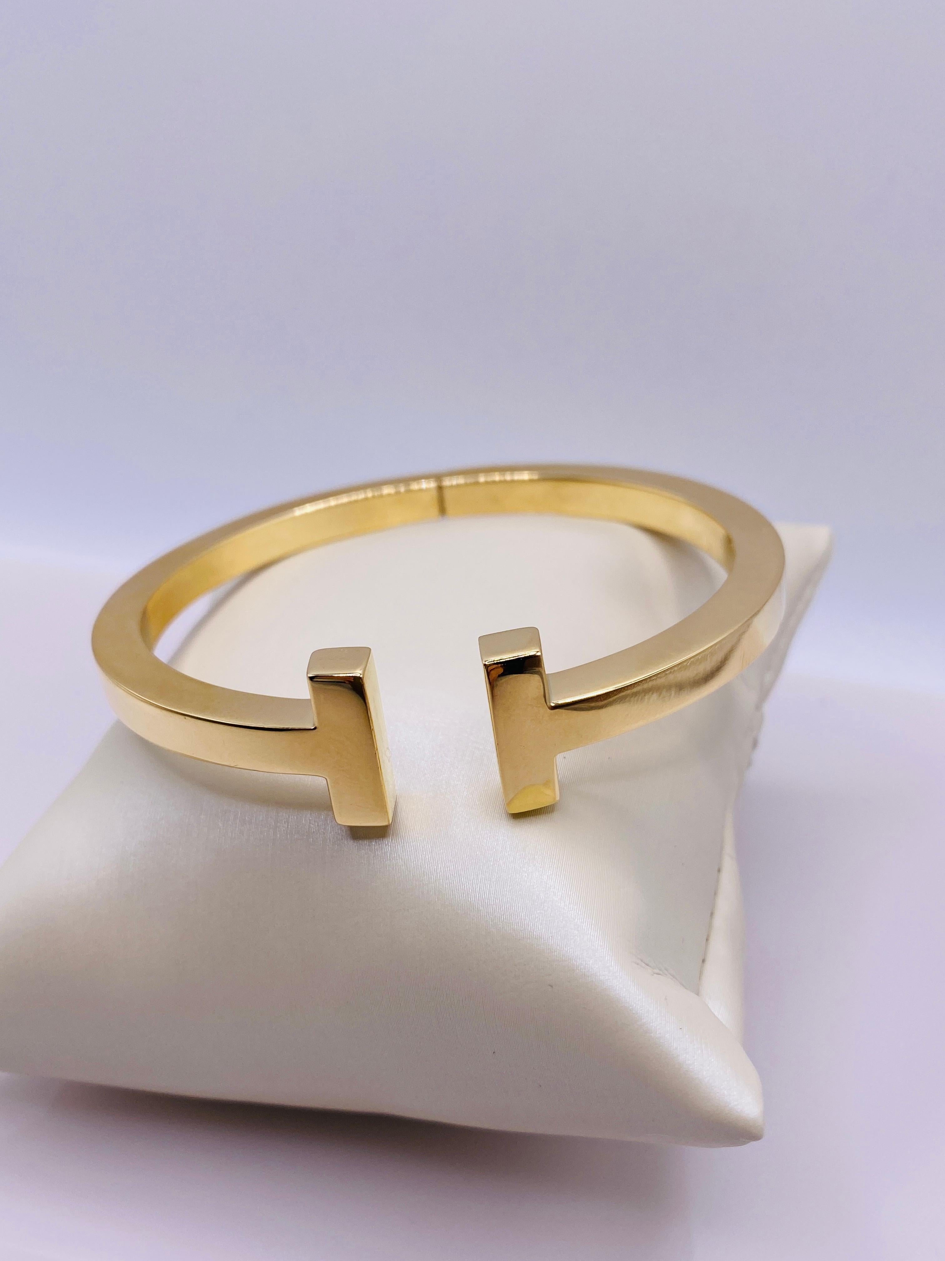 Tiffany & Co T-Square Hinged Bracelet In Good Condition In DALLAS, TX