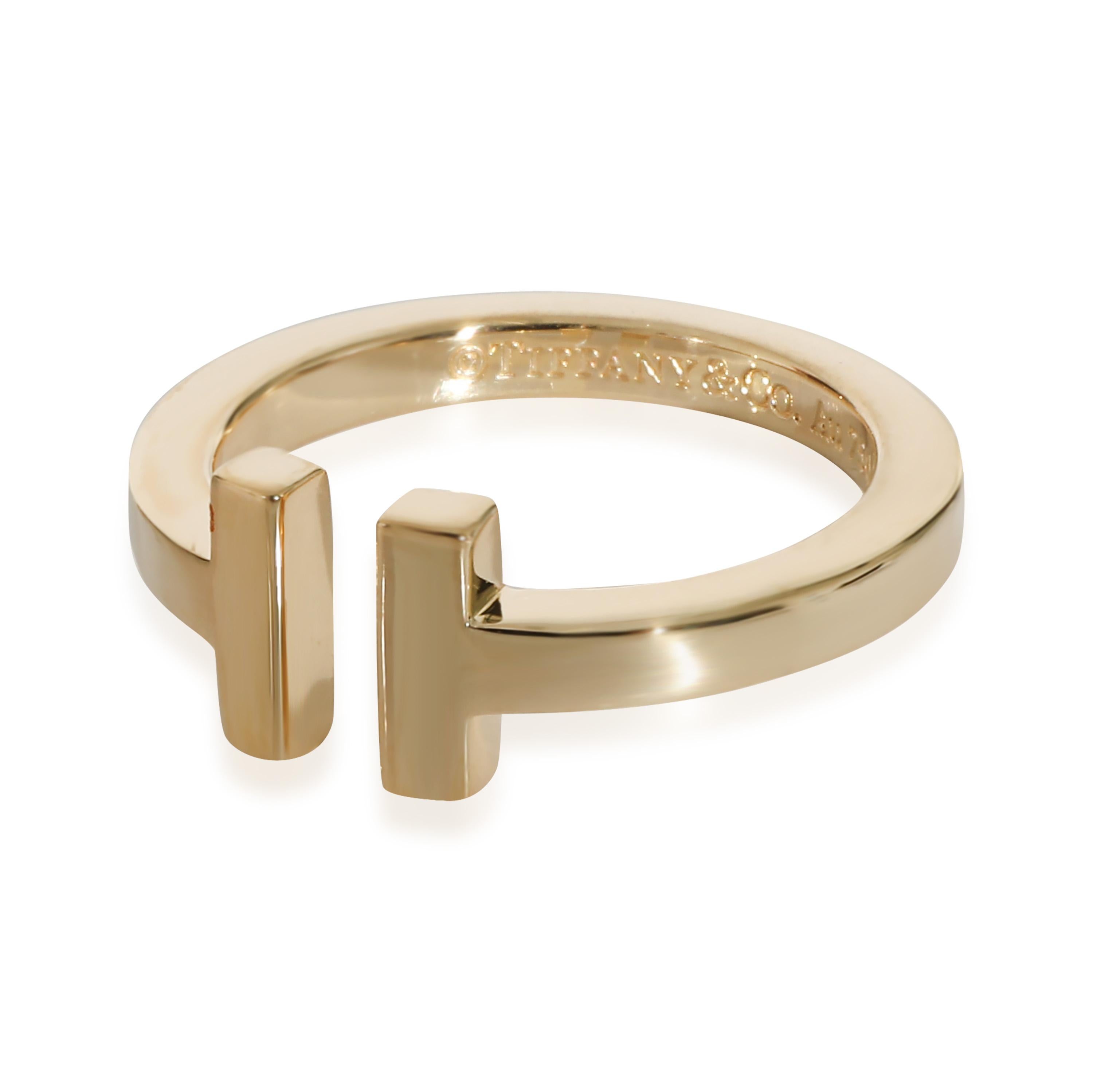 Tiffany & Co. Quadratischer T-Ring aus 18 Karat Gelbgold für Damen oder Herren