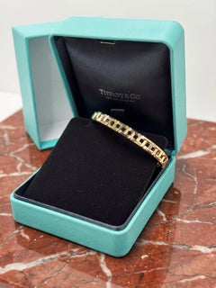 Tiffany & Co. T True 18K Yellow Gold Hinged Bangle Bracelet 39.5 Grams