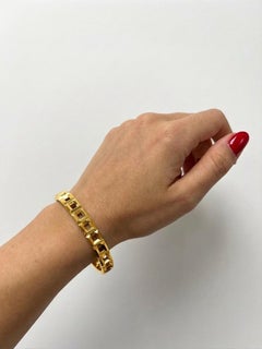Tiffany & Co. T True Pulsera brazalete con bisagra de oro amarillo de 18 quilates 39,5 gramos