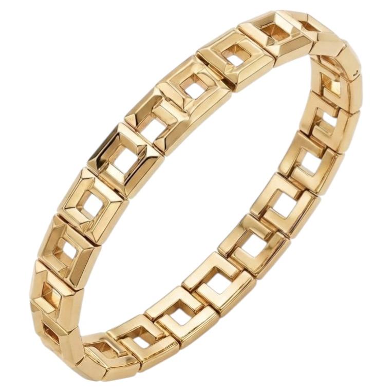 Tiffany & Co. T True 18K Yellow Gold Hinged Bangle Bracelet 39.5 Grams