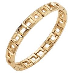 Tiffany & Co. T True 18K Yellow Gold Hinged Bangle Bracelet 39.5 Grams