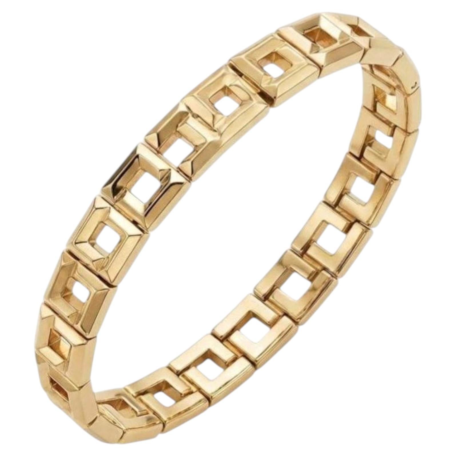 Tiffany & Co. T True 18K Yellow Gold Hinged Bangle Bracelet 39.5 Grams