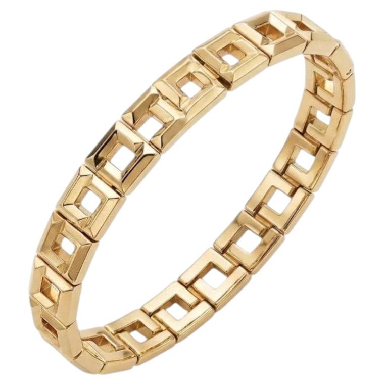 Tiffany & Co. T True 18K Yellow Gold Hinged Bangle Bracelet 39.5 Grams
