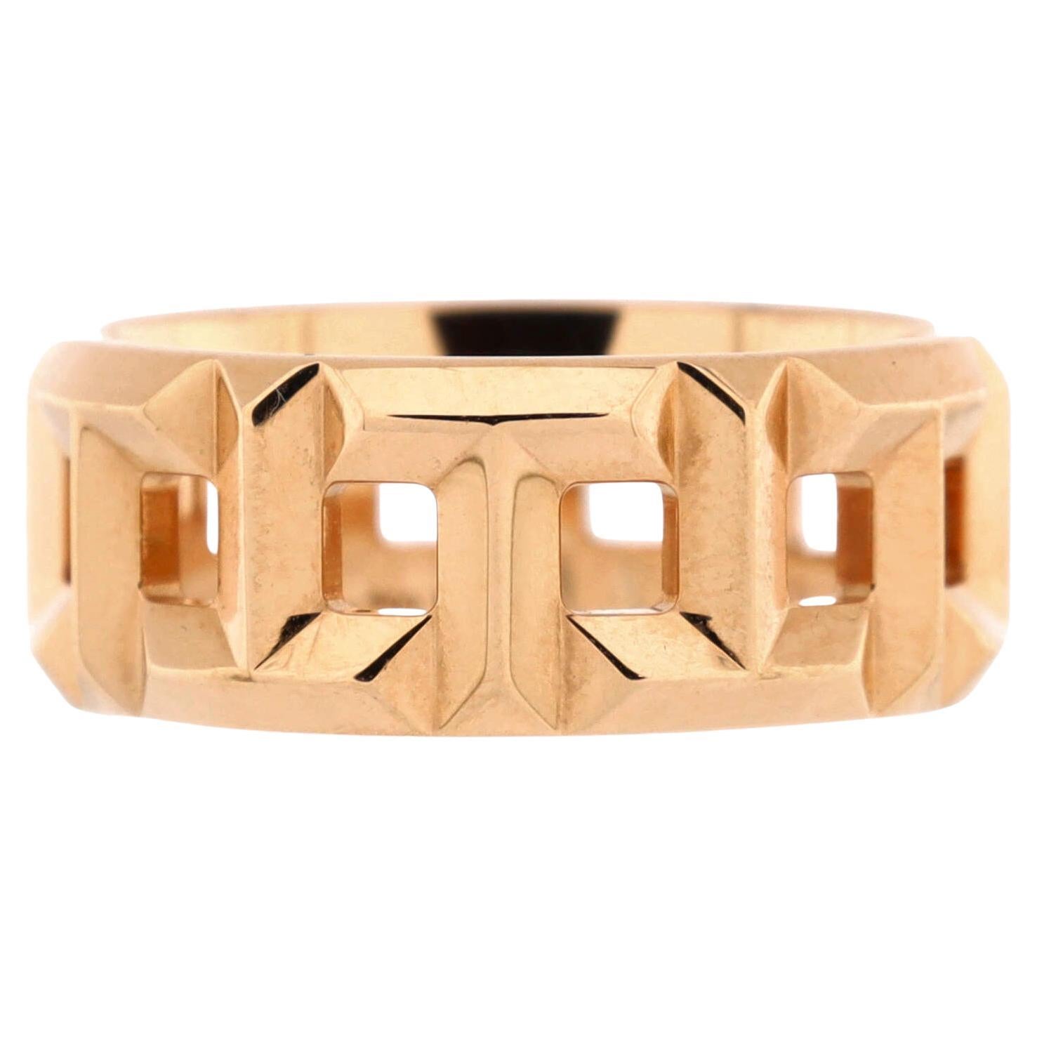 Tiffany & Co. T True Ring 18K Rose Gold Wide For Sale