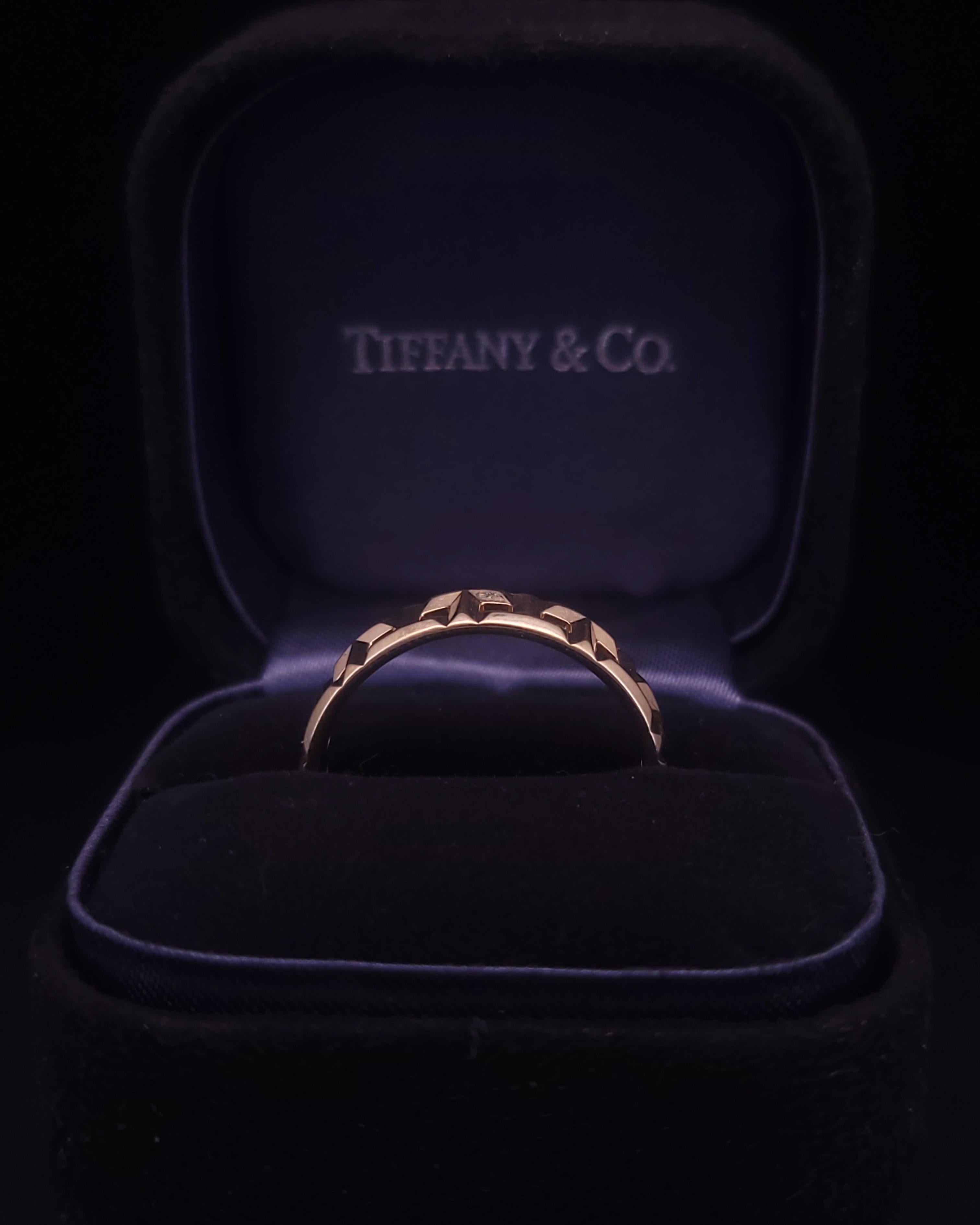Tiffany & Co. T Trueing Weit 18K  Gelbgold-Ring Größe 9,25 Damen im Angebot