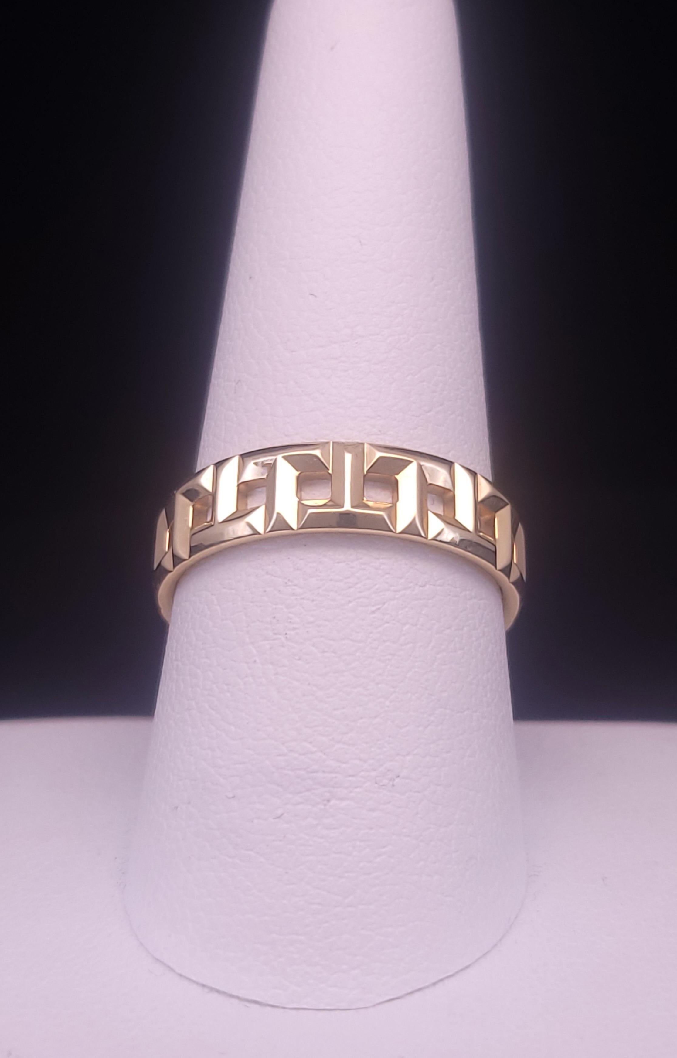 Tiffany & Co. T Trueing Weit 18K  Gelbgold-Ring Größe 9,25 im Angebot 2