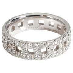 Tiffany & Co. T True Wide Diamond Ring in 18K White Gold 0.99 CTW