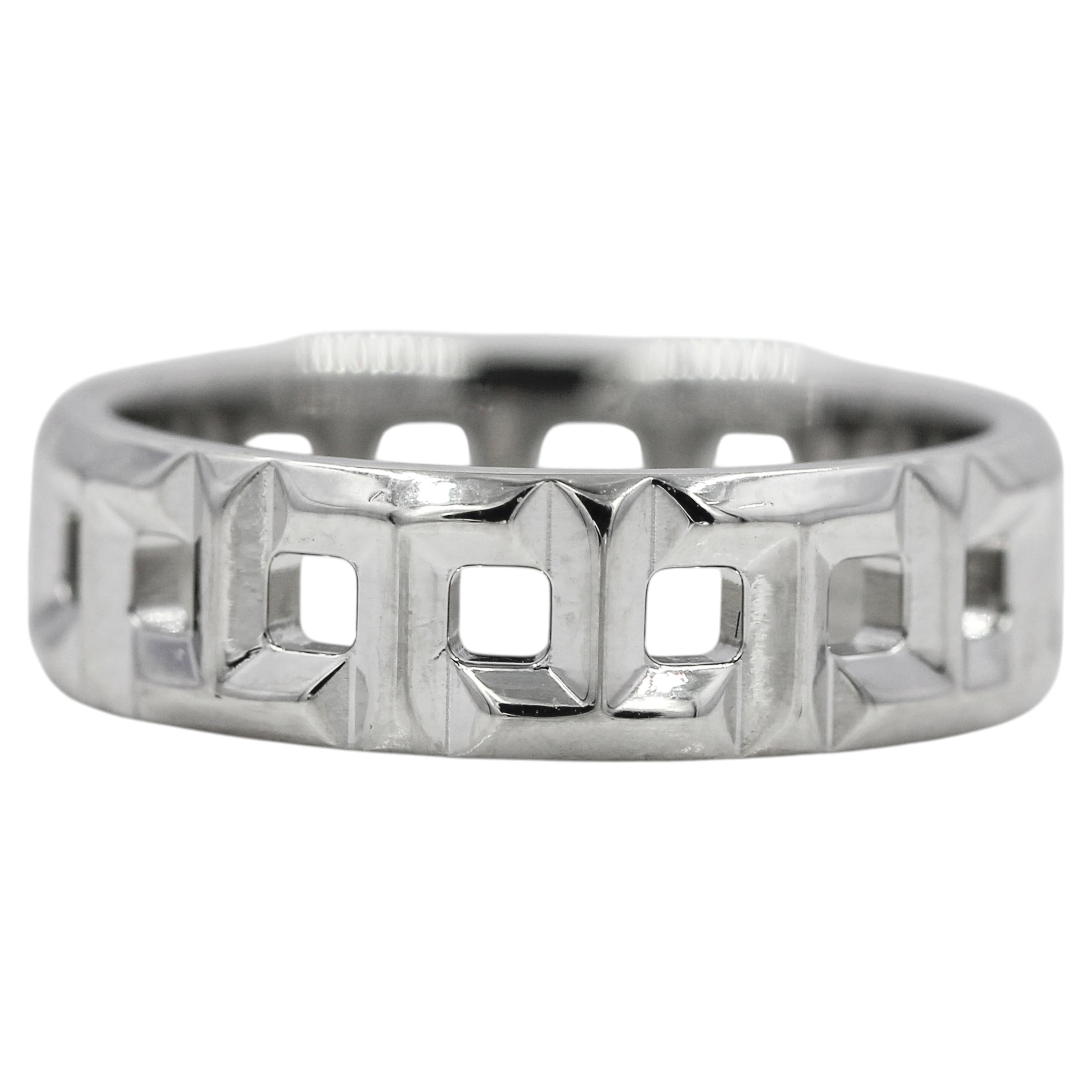 Tiffany & Co. T True Wide Ring aus 18 Karat Weißgold von Tiffany, Größe 6