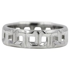 Tiffany & Co. T True Wide Ring 18K White Gold Tiffany Size 6