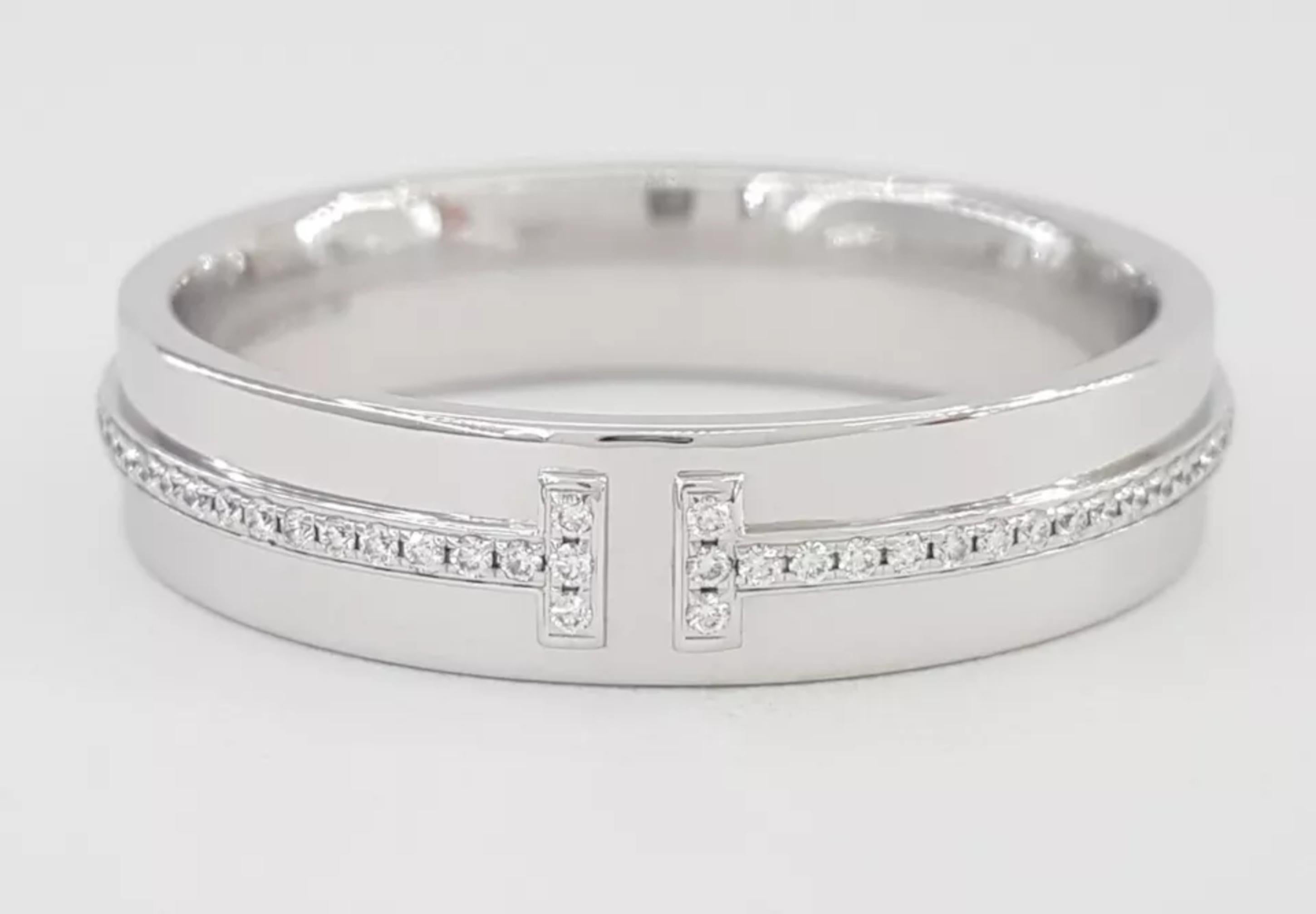 Tiffany & Co. Anello T Two Ring Collection 18K in vendita 1