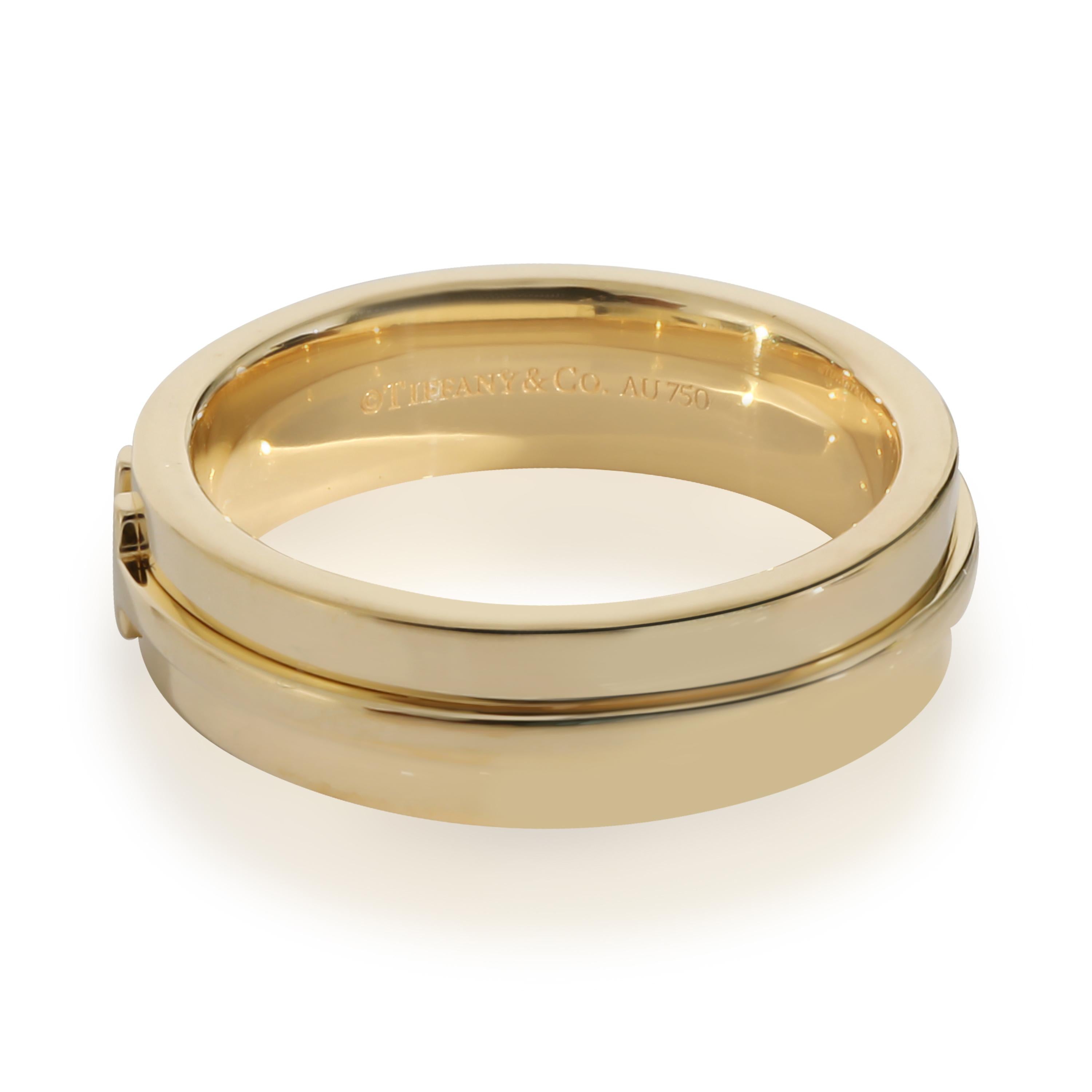 Tiffany & Co. T Wide Ring in 18K Yellow Gold In Excellent Condition In New York, NY