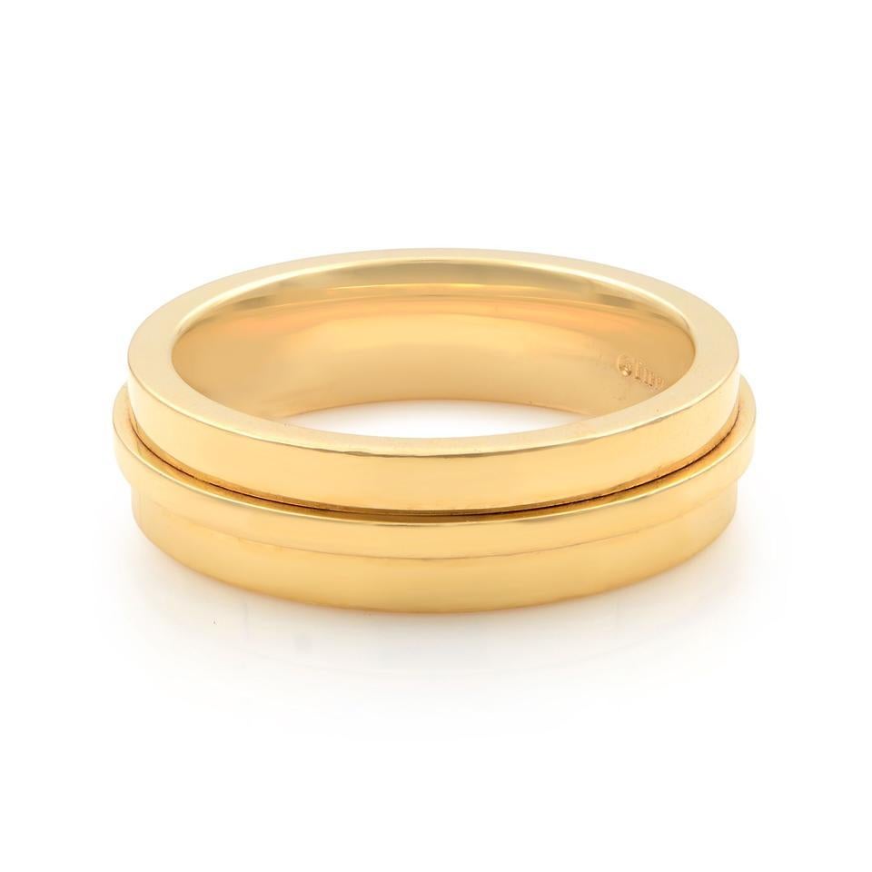 Tiffany & Co T Wide Unisex Ring 18K Yellow Gold In Excellent Condition In New York, NY