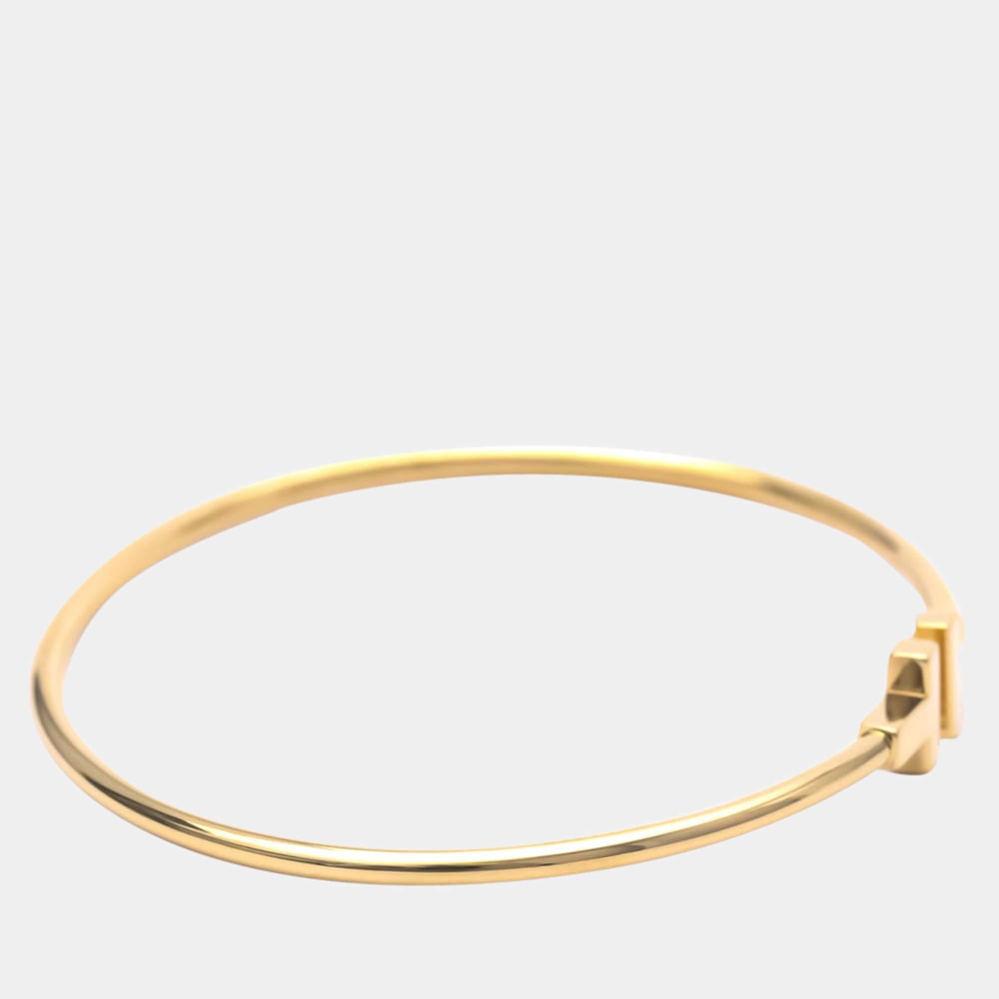 Tiffany & Co. T Wire 18K Rose Gold Narrow Bracelet 1