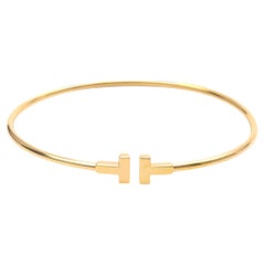 Used Tiffany & Co. T Wire 18K Rose Gold Narrow Bracelet