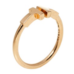 Tiffany & Co. T Wire 18K Rose Gold Ring Size 54