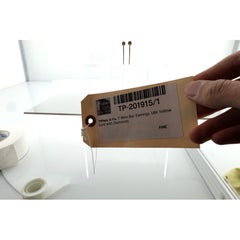 Tiffany & Co. T Wire Bar Earrings 18k Yellow Gold with Diamonds