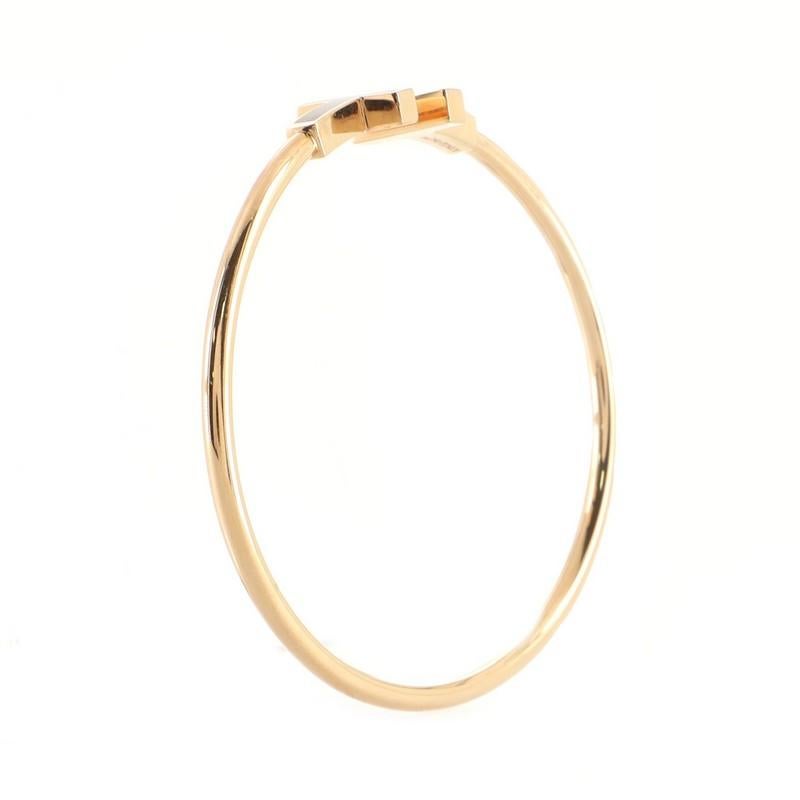 tiffany t wire bracelet in rose gold with diamonds and mother-of-pearl