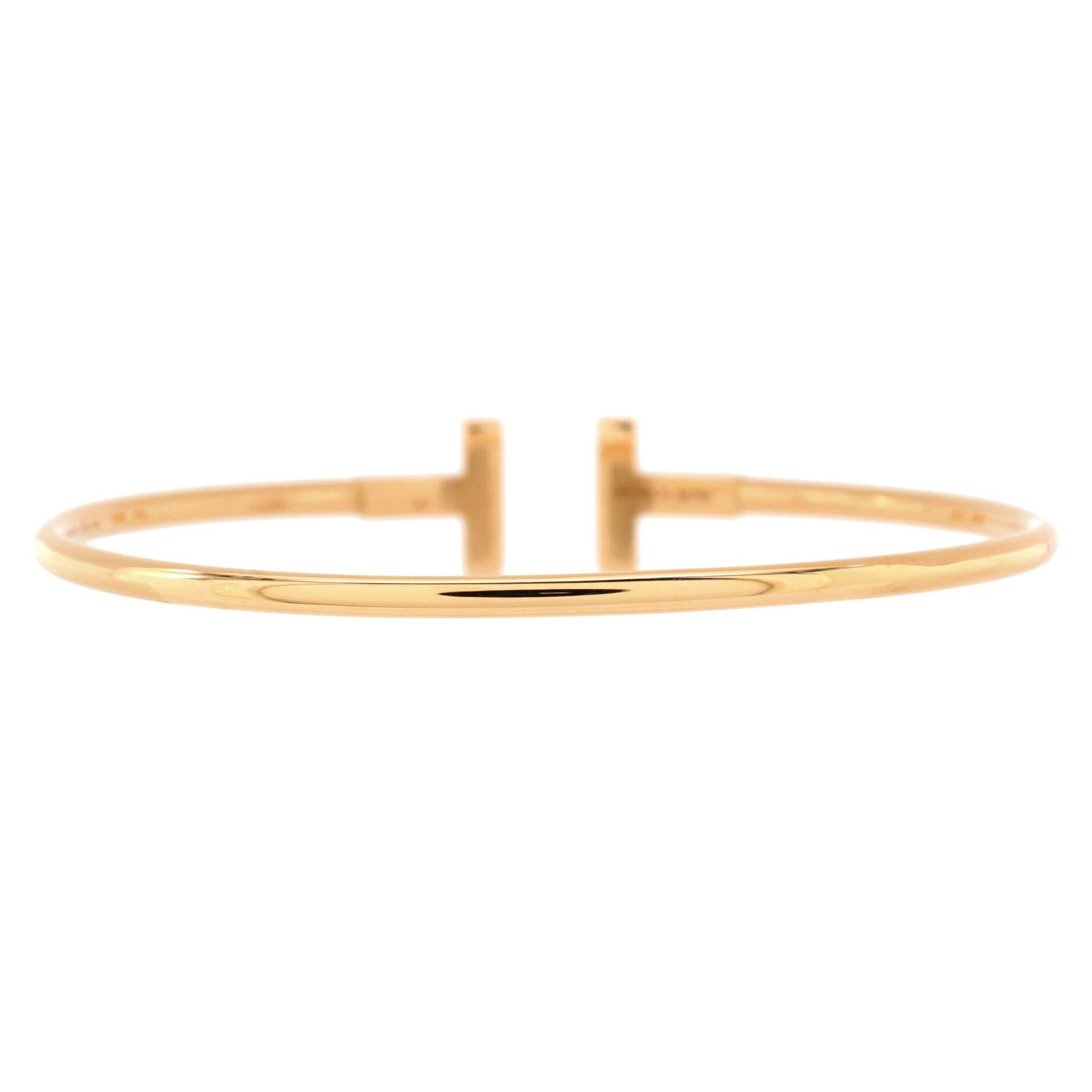 tiffany t wire bracelet rose gold