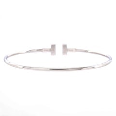 Tiffany & Co. T Wire Bracelet 18k White Gold
