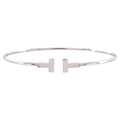 Tiffany & Co. T Wire Bracelet 18k White Gold