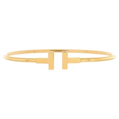 Tiffany & Co. T Wire Bracelet 18K Yellow Gold