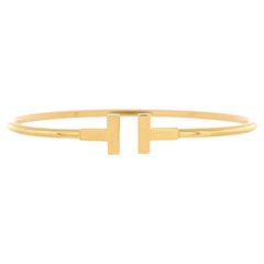 Tiffany & Co. T Wire Bracelet 18K Yellow Gold