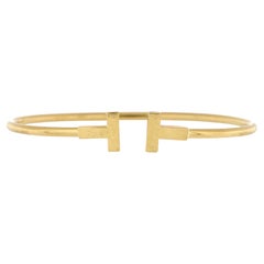 Tiffany & Co. T Wire Bracelet 18K Yellow Gold Narrow