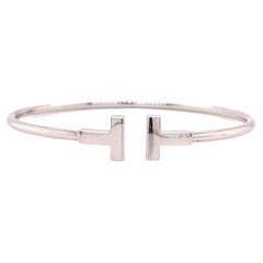Tiffany & Co. T Wire Bracelet in 18k White Gold