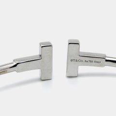 Tiffany & Co. T Wire Diamond 18k White Gold Bracelet