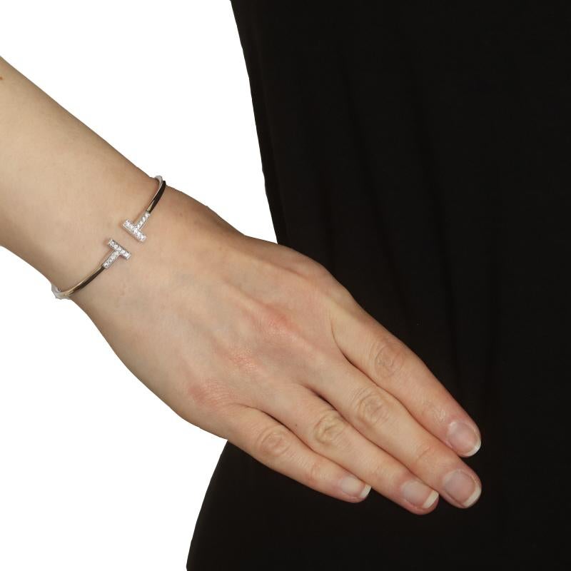 Taglio rotondo Tiffany & Co. Bracciale con diamanti a filo T 6 1/4