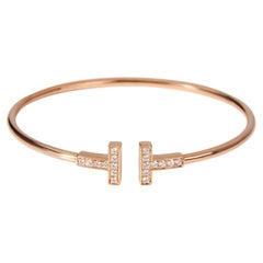 Tiffany & Co. T Wire Diamond Bracelet in 18K Rose Gold