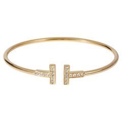 Tiffany & Co. T Wire Diamantarmband aus 18K Gelbgold