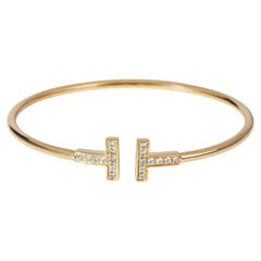 Tiffany & Co. T Wire Diamond Bracelet in 18K Yellow Gold