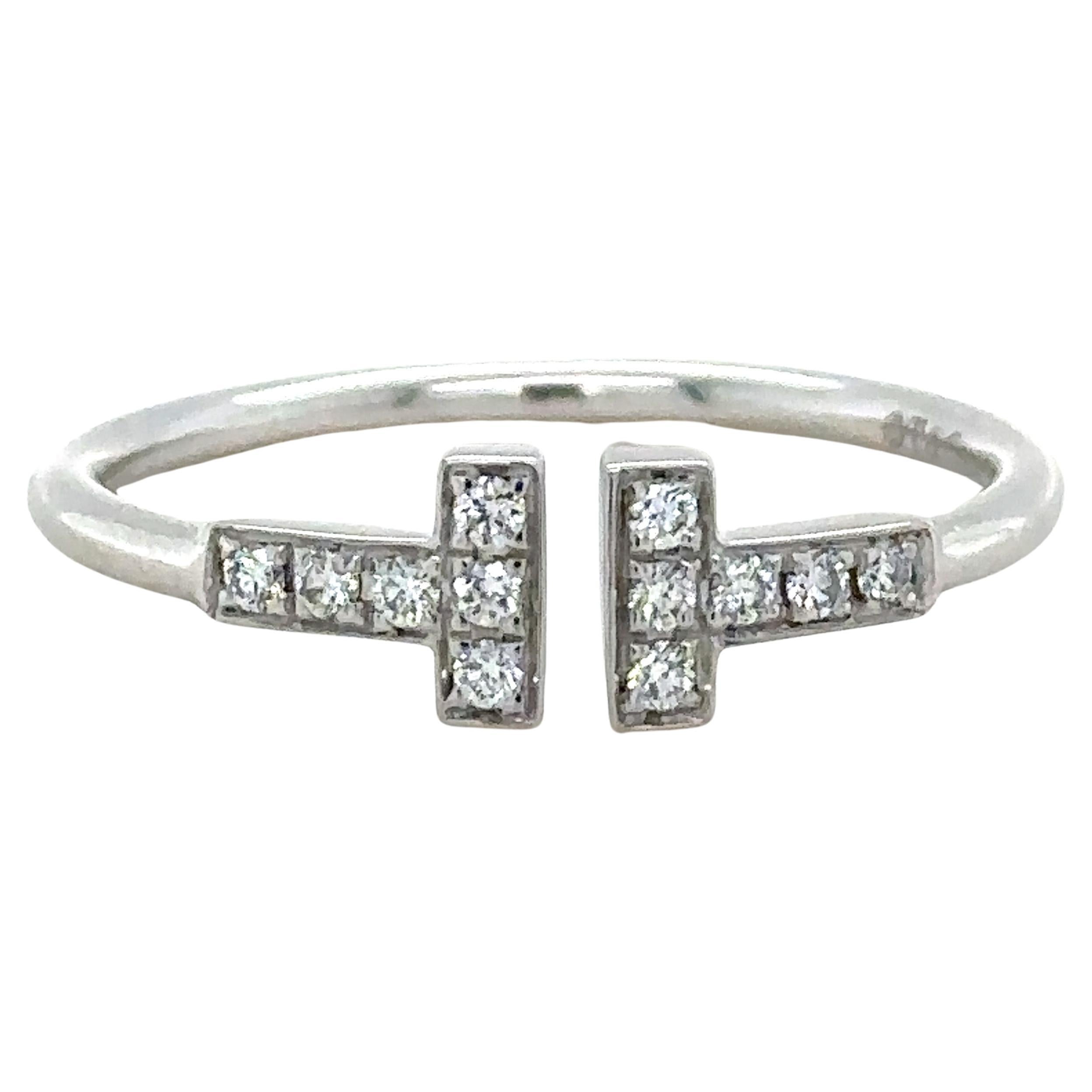 Tiffany & Co T Wire Diamond Ring 0.15ct