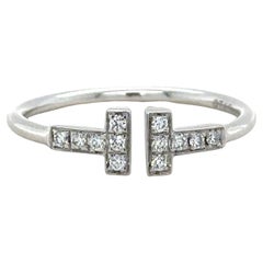 Used Tiffany & Co T Wire Diamond Ring 0.15ct