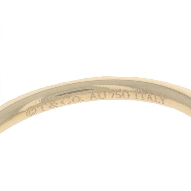 Tiffany & Co. T Wire Diamond Ring - Yellow Gold 18k Round .13ctw Band Sz 6 1/2 2
