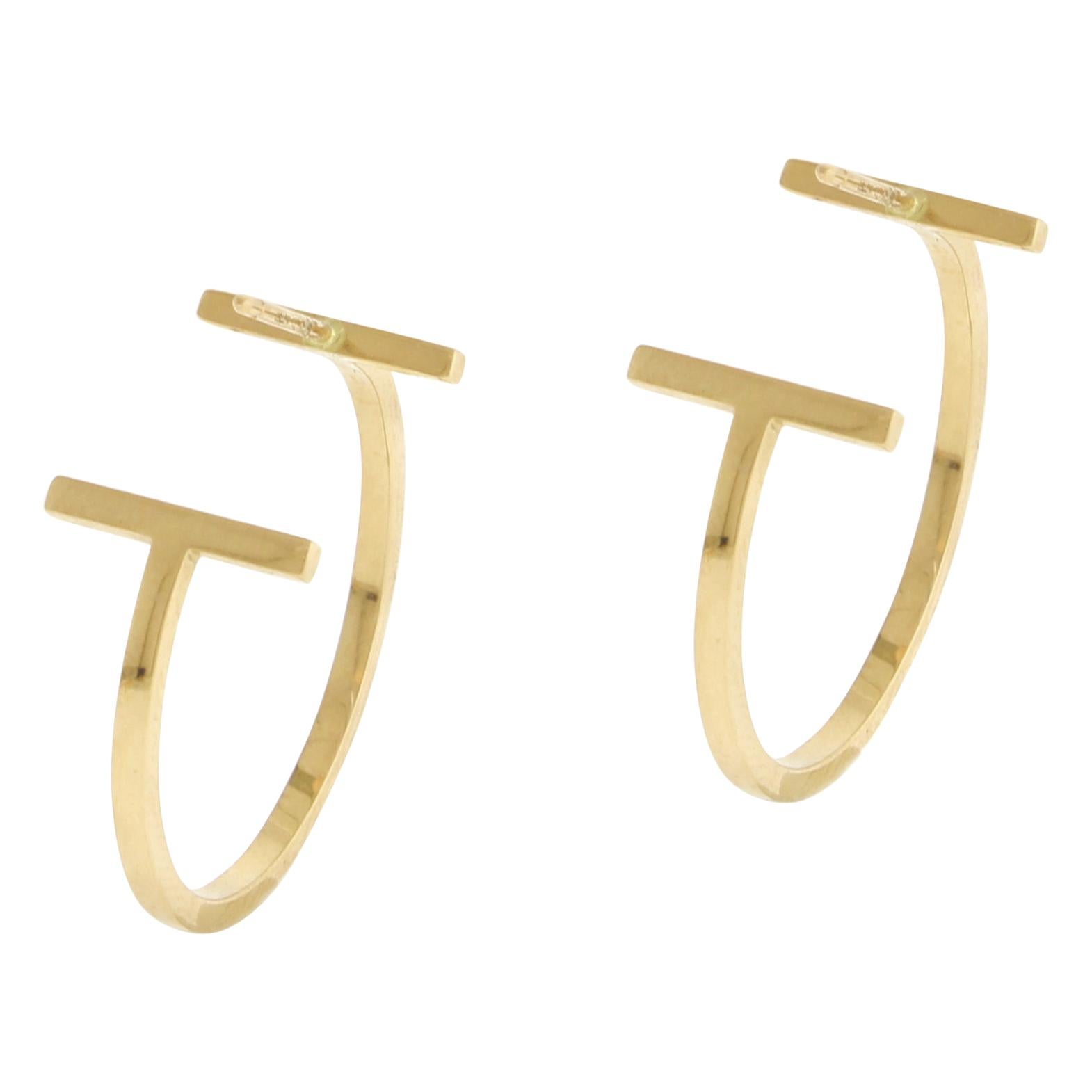 Tiffany & Co. T Wire Hoop Earrings