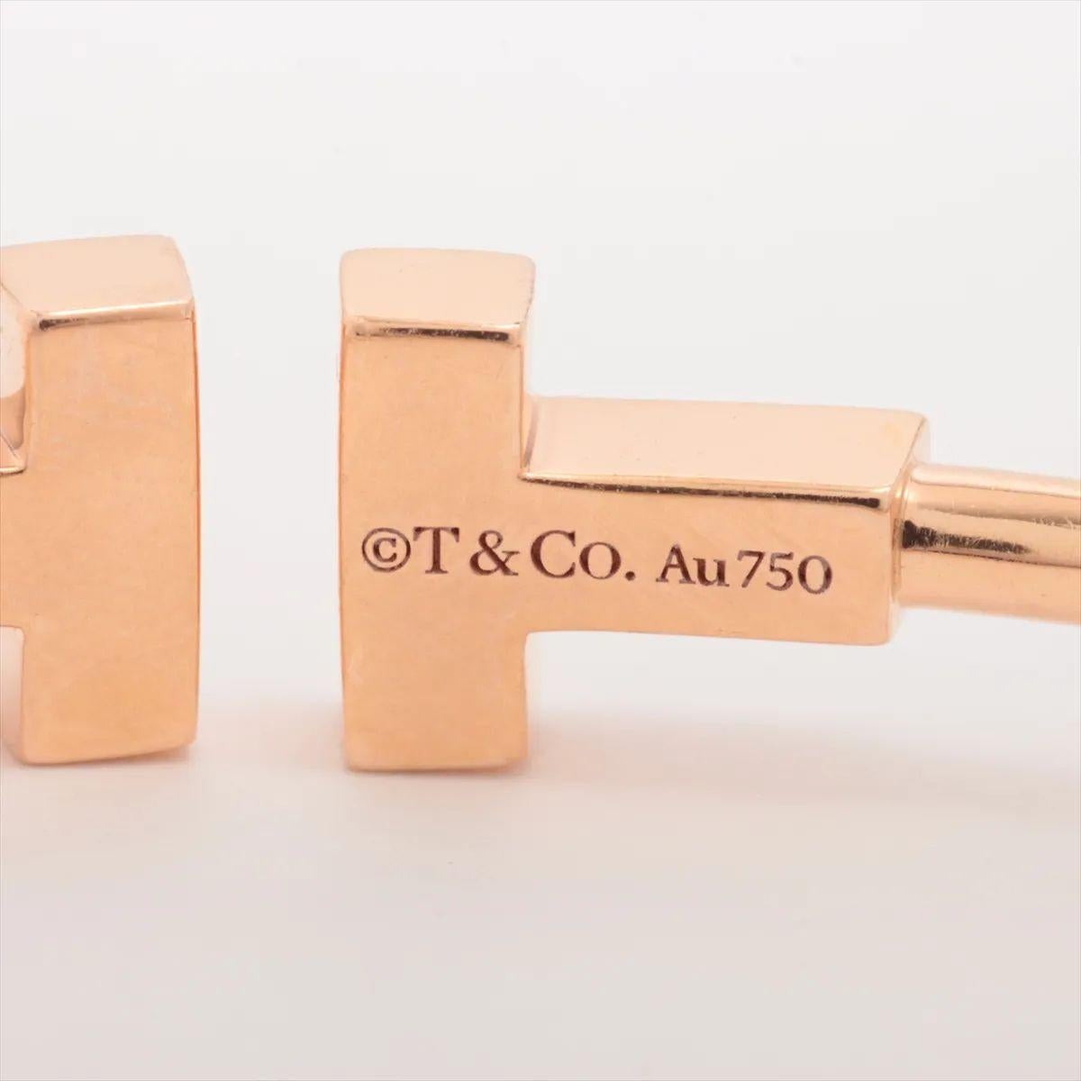 Tiffany & Co. T Wire Narrow Bracelet Rose Gold For Sale 1