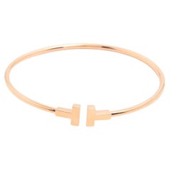 Tiffany & Co. T Wire Narrow Bracelet Rose Gold