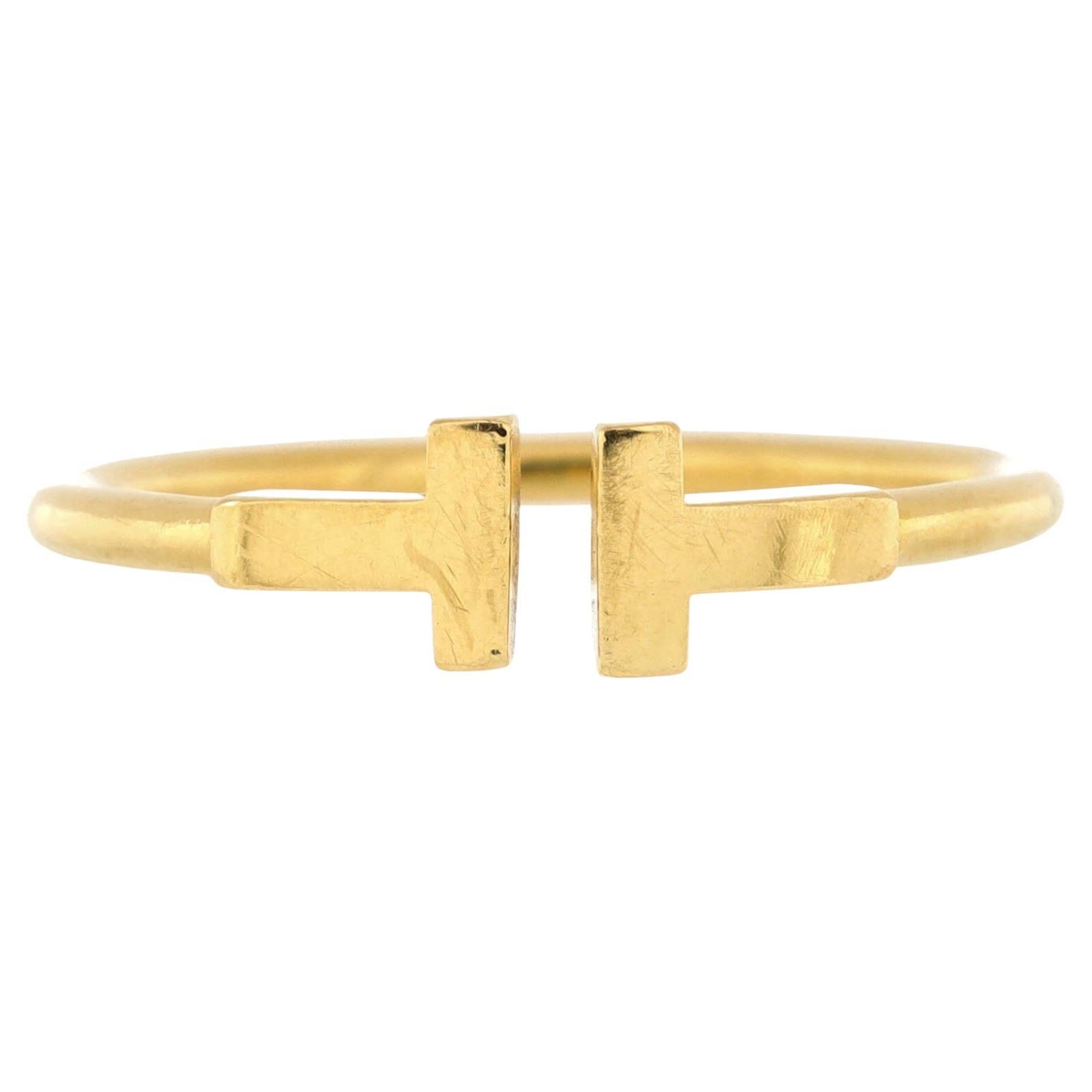 Tiffany & Co. T Wire Ring 18K Yellow Gold