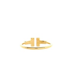 Tiffany & Co. T Wire Ring 18K Yellow Gold with Diamonds