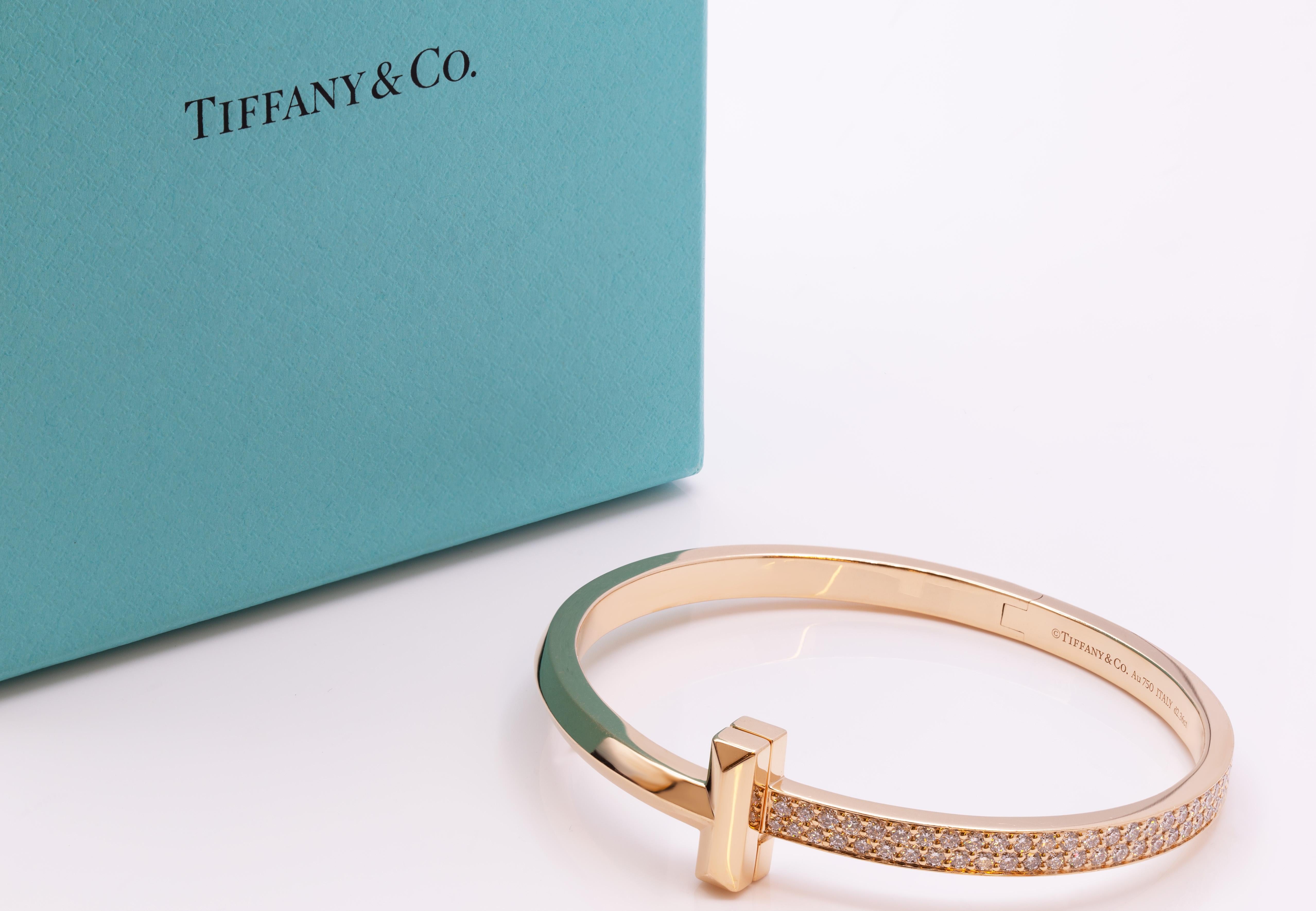 Tiffany & Co. T1 Armreif mit Scharnier aus Roségold (Moderne)