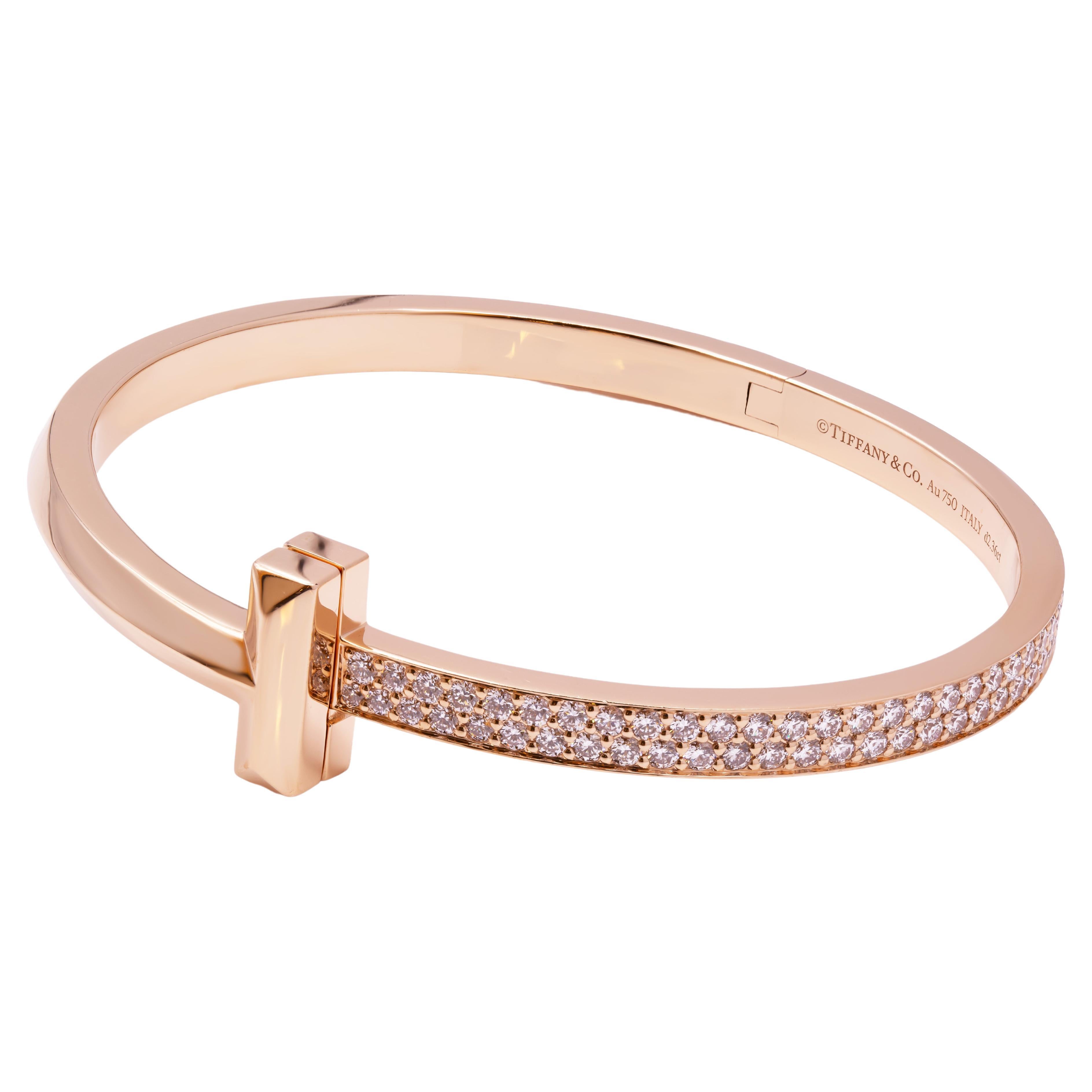 Tiffany & Co. T1 Hinged Bangle in Rose Gold