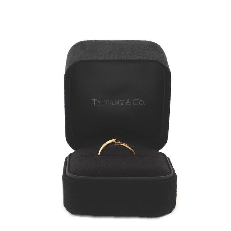 Tiffany and Co. T1 Ring 18K Rose Gold with Diamonds at 1stDibs