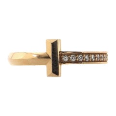 Tiffany & Co. T1 Ring 18K Rose Gold with Diamonds