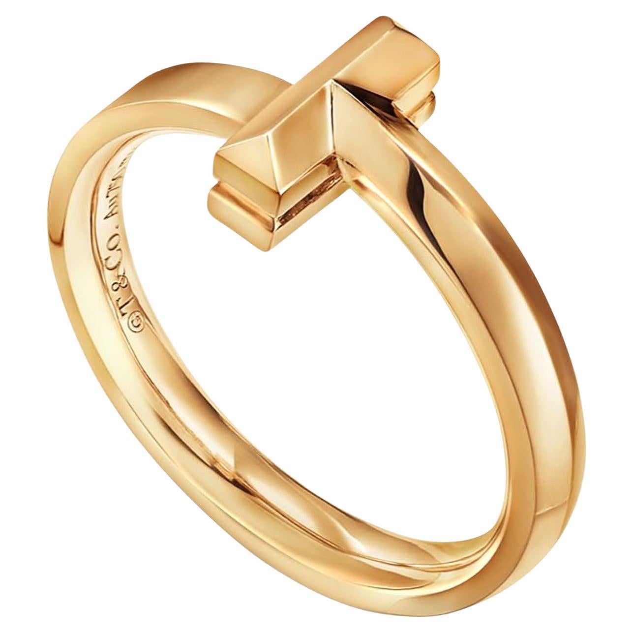 Tiffany & Co. T1 Ring in 18K Gelbgold Größe 5