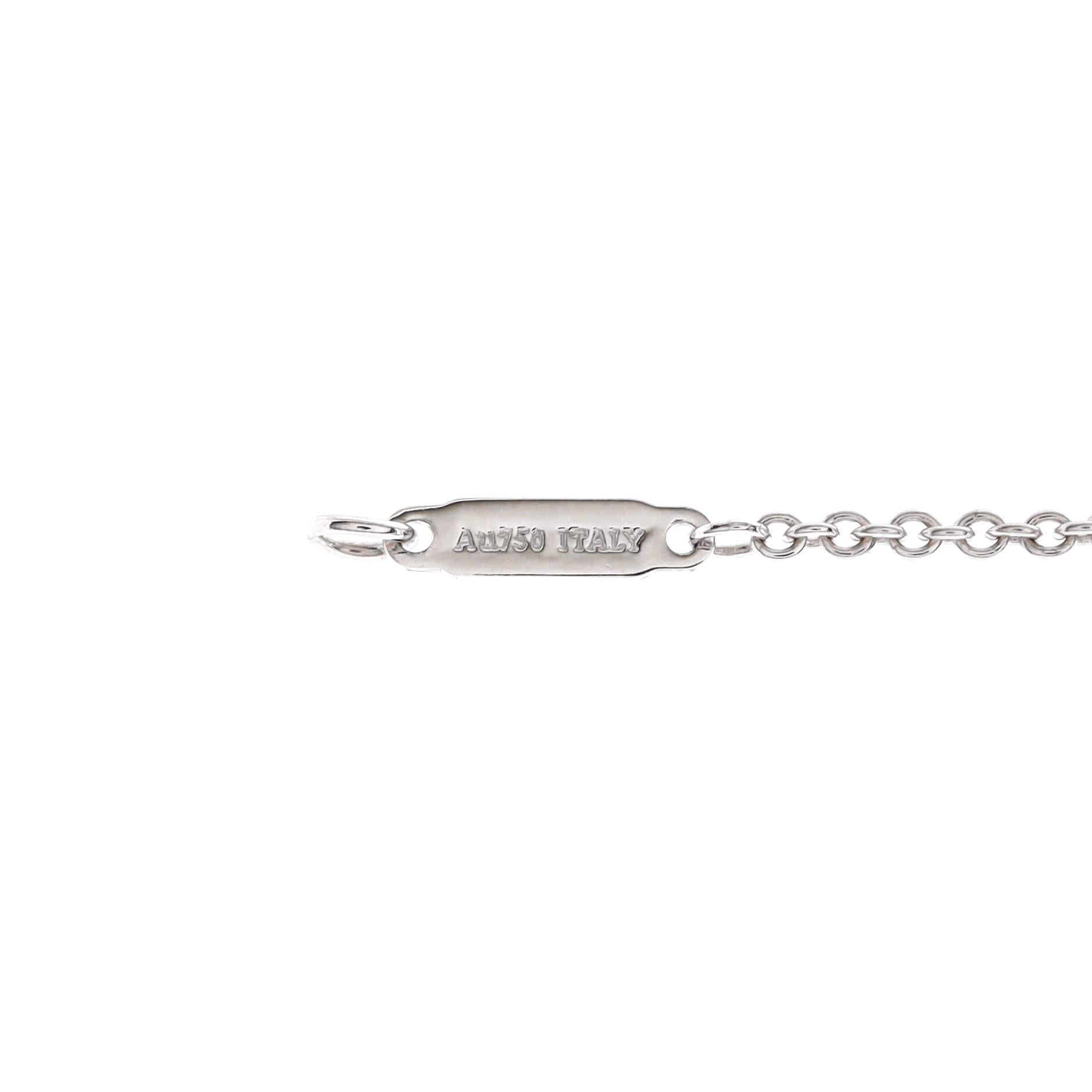 Tiffany & Co. Tag Chain Bracelet 18k White Gold and Diamonds In Good Condition In New York, NY