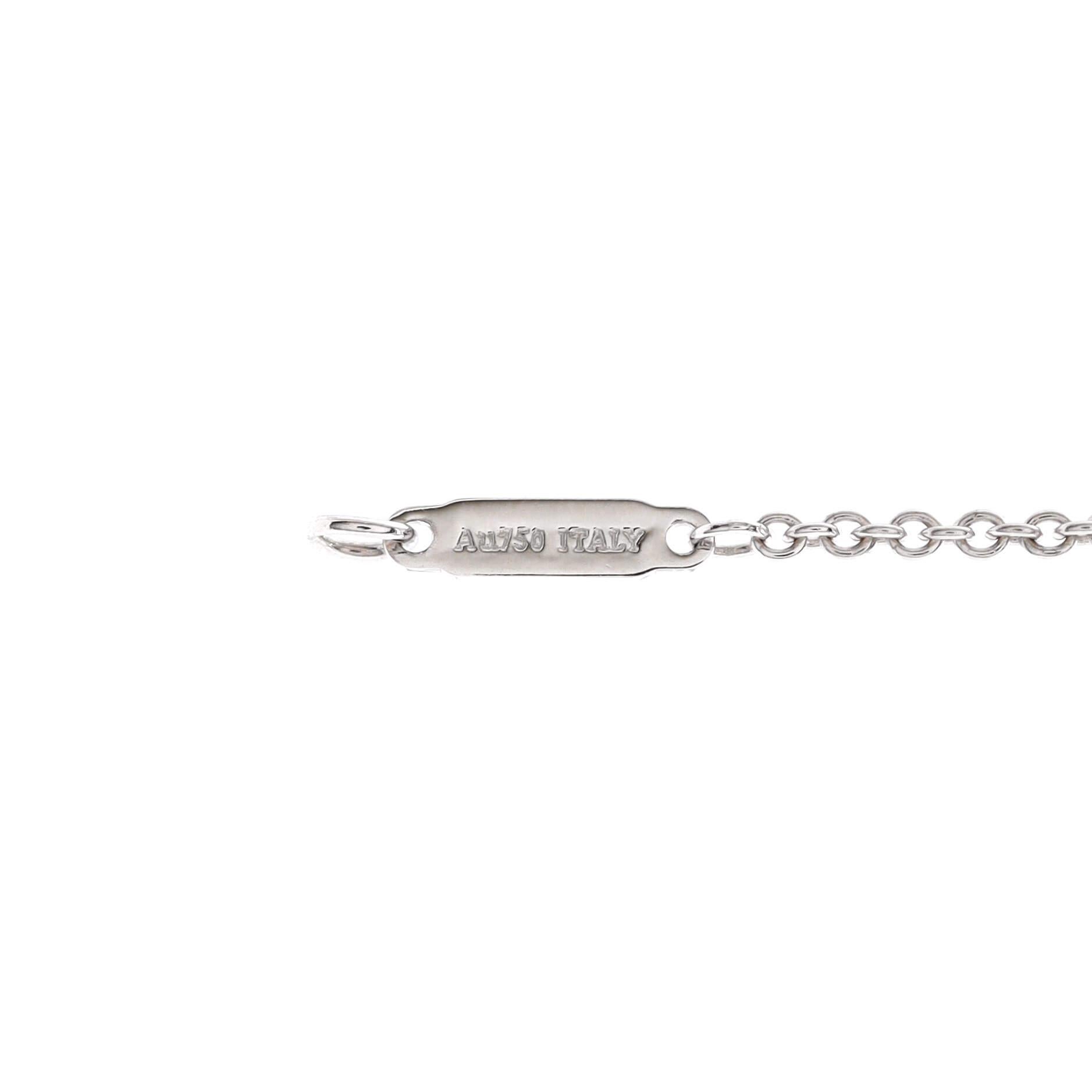 Tiffany & Co. Tag-Kette-Armband aus 18 Karat Weißgold mit Diamanten Damen